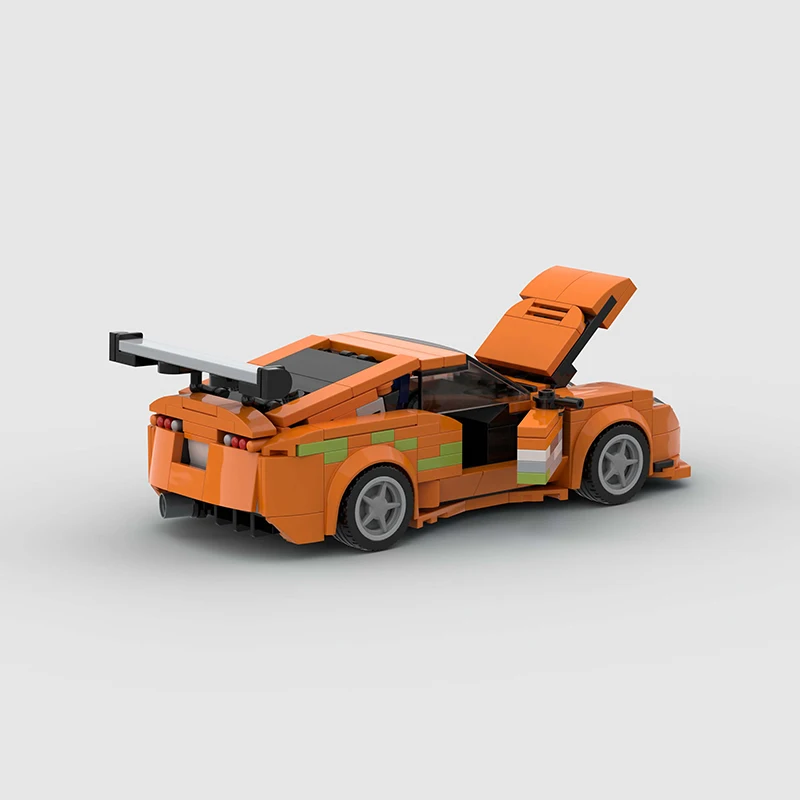 MOC Fast & Furious MK4 Supra Racing Car City Speed Champions Building Blocks Set Kids Toy Boys Supercar Racers Vehicle Technique