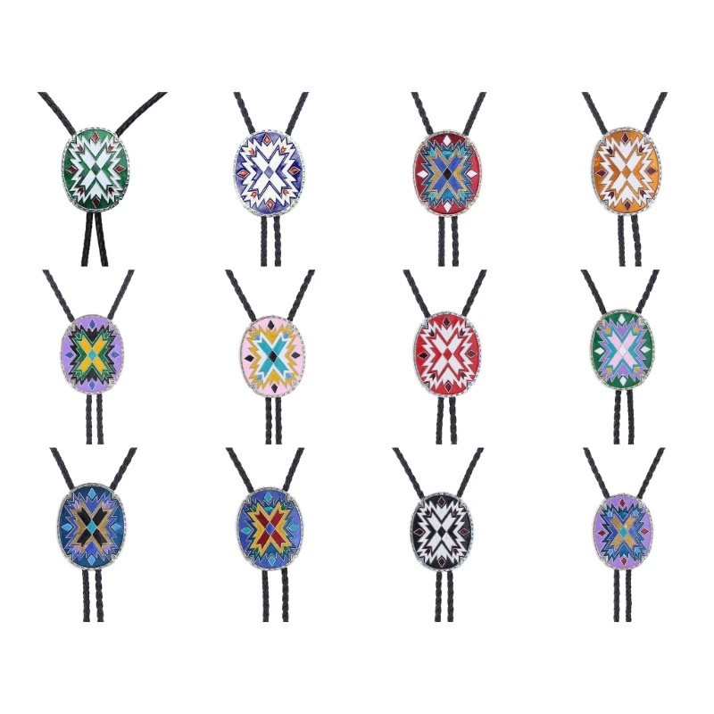 1 Pc Engraving Bolo Tie Carved Cowboy Necktie Western Bolo Tie for Shirt