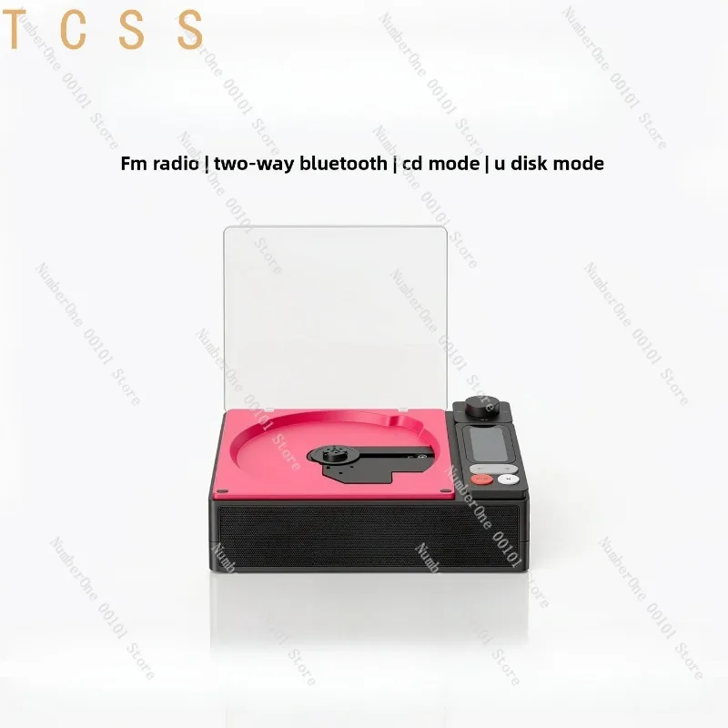 Portable Rechargeable CD Player Bidirectional Bluetooth Disc Player Home Audio Music Player For Daily Entertainment