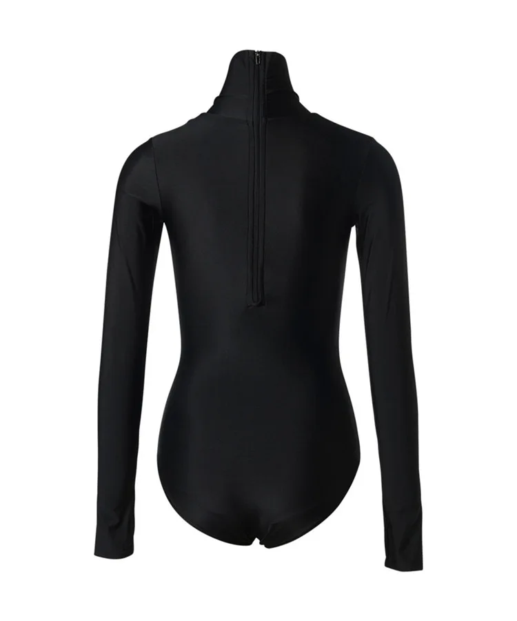 Women UPF50+ Long Sleeve Water Sports Beach Surfing SwimWear One Piece Zipper Athletic Quick-Drying Bathing SwimSuit ﻿