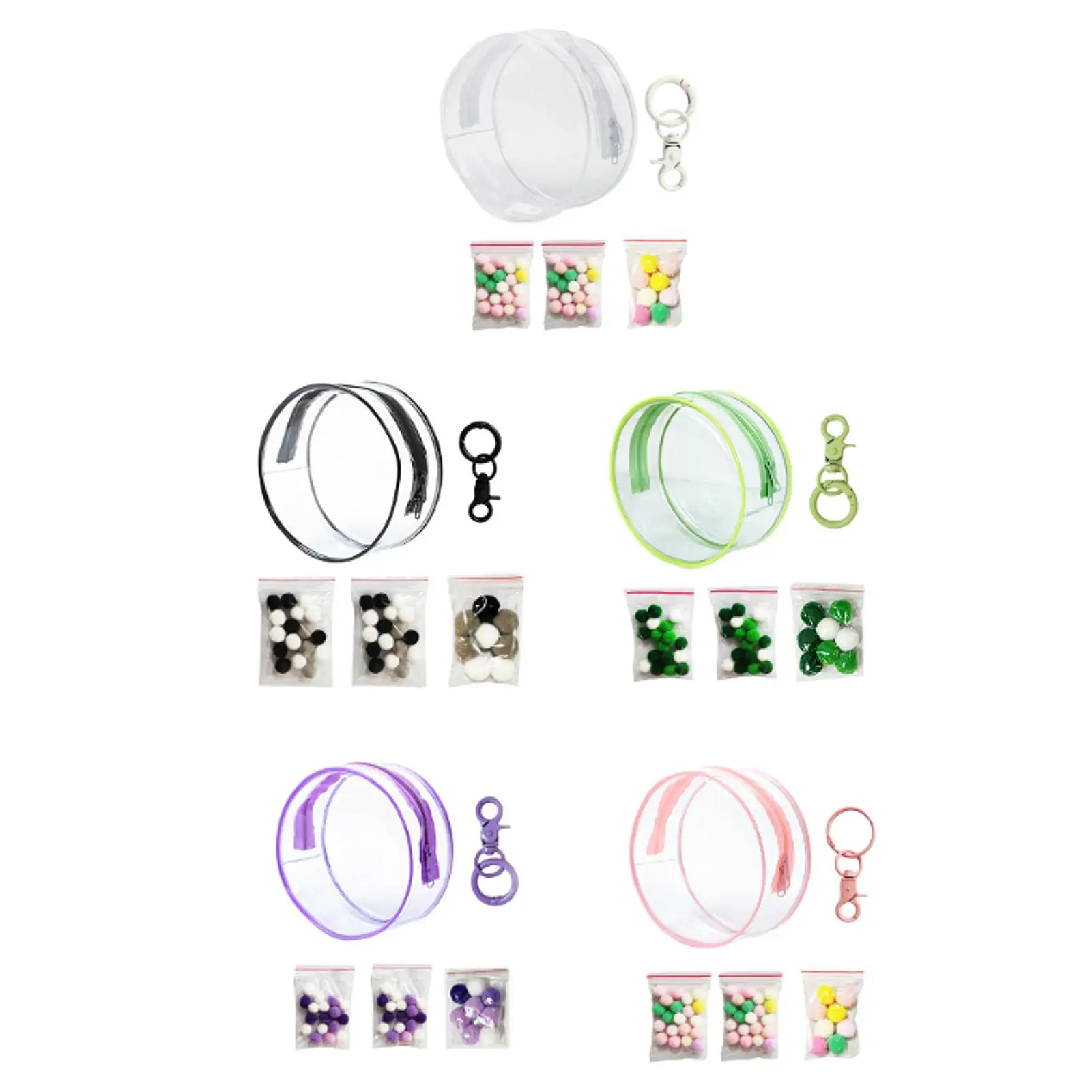Clear PVC Doll Display Pouch Small Figure Storage Bag Dustproof Organizer for Collectible Toys