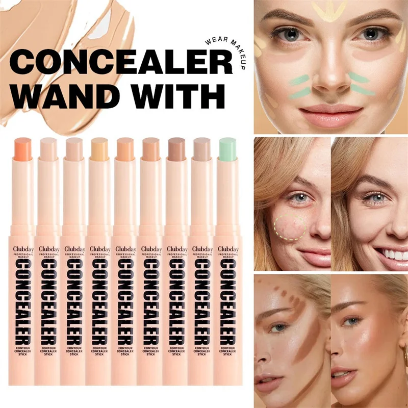 Corrector de contorno naranja, verde y amarillo, duradero, resistente al agua, mate, cobertura completa, Corrector de ojeras y acné, maquillaje