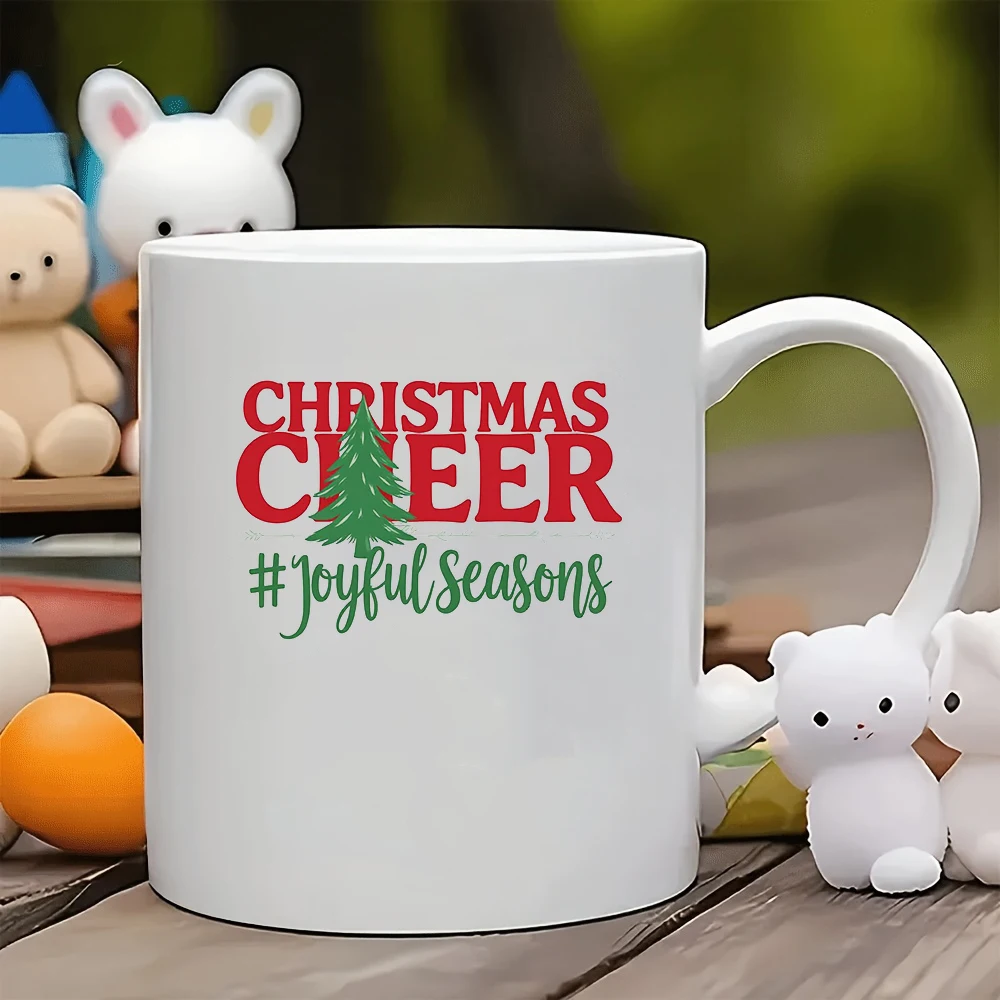 

Чашка 11 унций + наклейка на рождественскую елку, рождественский подарок, детская бутылка для воды, семейный офис, креативная кофейная чашка