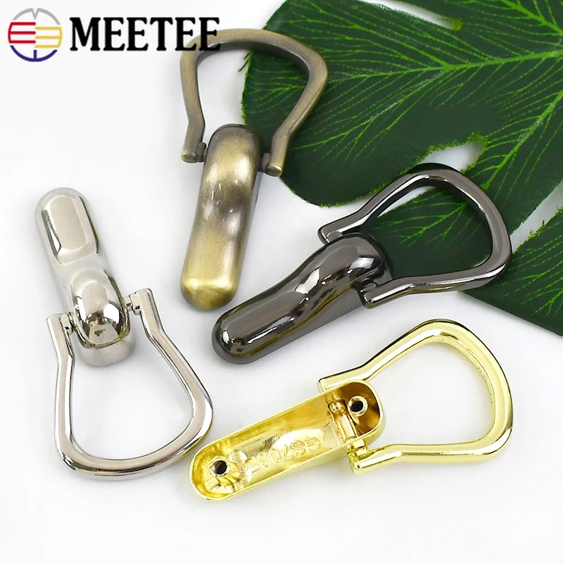 2/4/10Pcs Meetee Metal Side Clip Buckle Handbag Connector Clasp Bag Strap Hanger Ring Hooks DIY Hardware Accessory