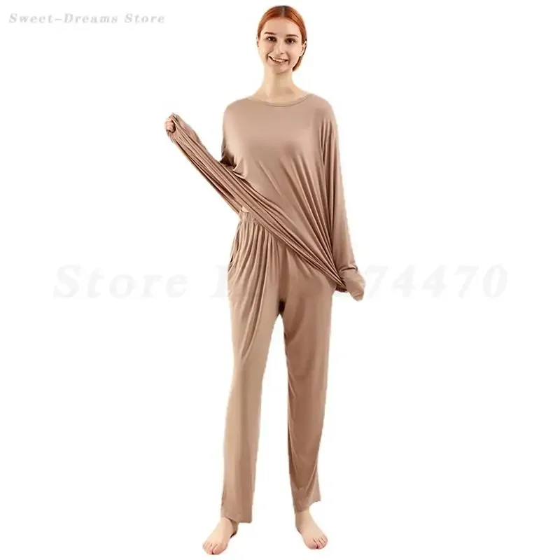 PLSU SIZE 3XL 4XL 5XL 6XL 7XL Women Pajamas Set Nightwear Casual Soft Sleepwear Elastic Cotton Sleep Set Home Clothes Negligee