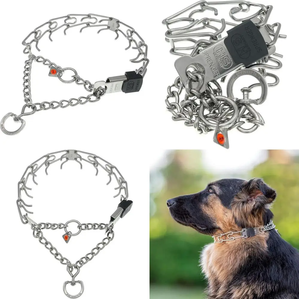 

Ошейник для собак из нержавеющей стали немецкого производства с быстросъемной пряжкой для маленьких и больших собак, 23 x 3,2 мм