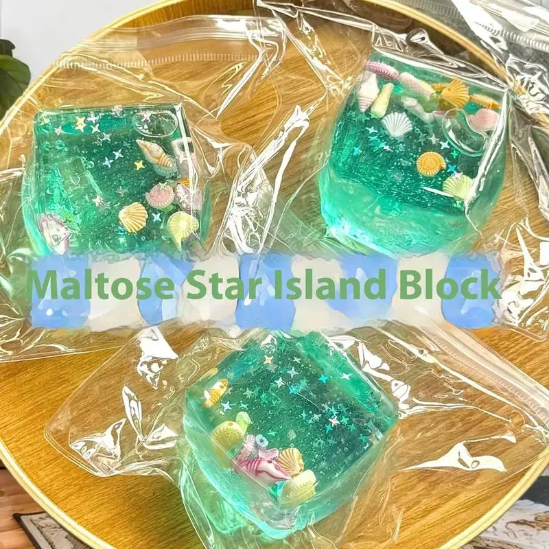 Stress-Reliever Fidget Toy by Taba, Squishy Ocean Cube Ball, Slow Rising Sensory Toy for Kids and Adults, 1 Piece