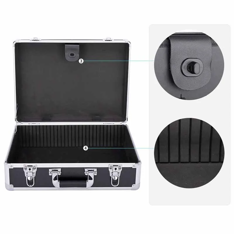 Multifunctional Aluminum Tool Organizer Boxes Portable Hardware Household Suitcase Electrician Special Repair Tools Storage Box