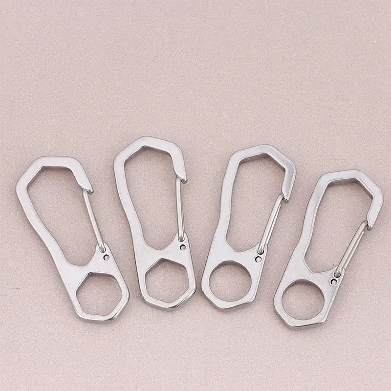 Stainless Steel Keychain Carabiner 2 5Pcs Secure Spring Buckle Clips for Outdoor Camping and Travel Bags