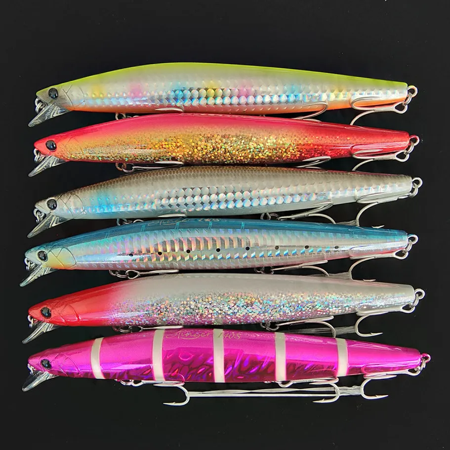 

TSURINOYA 140 мм 26 г Stinger 140S рыболовная приманка тонущий гольян DW92 соленая вода сибас ультра длинная заброска большие жесткие приманки джеркбейт