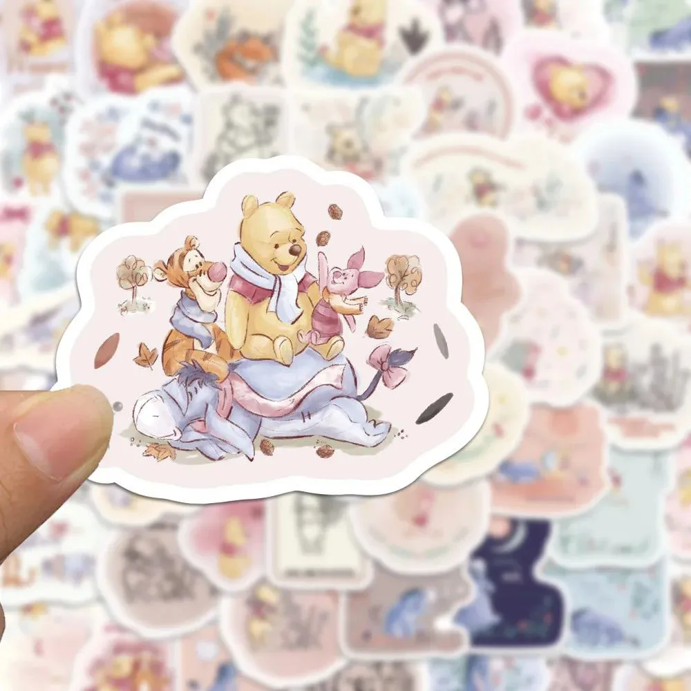 10/30/50 adet Sevimli Disney Anime Winnie the Pooh Çıkartmalar Estetik Graffiti Dizüstü Telefon Kırtasiye su geçirmez etiket Oyuncak Hediyeler