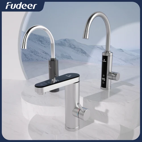 Fudeer 주방용 전기 온수기 수도꼭지, 인스턴트 온수 수도꼭지 히터, 차가운 난방 수도꼭지, 탱크리스 순간 온수기 