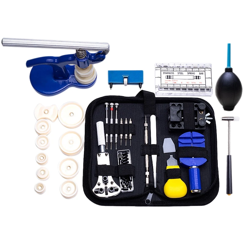 

406 Pieces Professional Watch Repair Tool Kit Clock Tools Disassembly Battery Replacement Watch Press Spring Bar Battery Replace