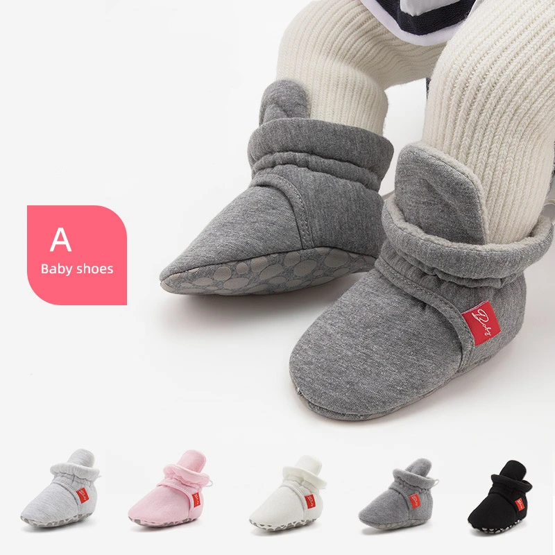 New Baby Socks Shoes Star Toddler First Walkers Booties Cotton Comfort Soft Anti-slip Warm Infant Baby Boy Girl Shoes