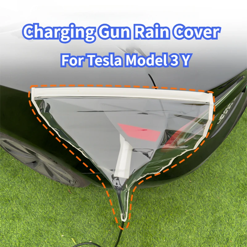 Charging Gun Rain Cover for Tesla Model 3 Y Charger Port Rainproof Dustproof Cover Outdoor Protection Covers Car Accessories