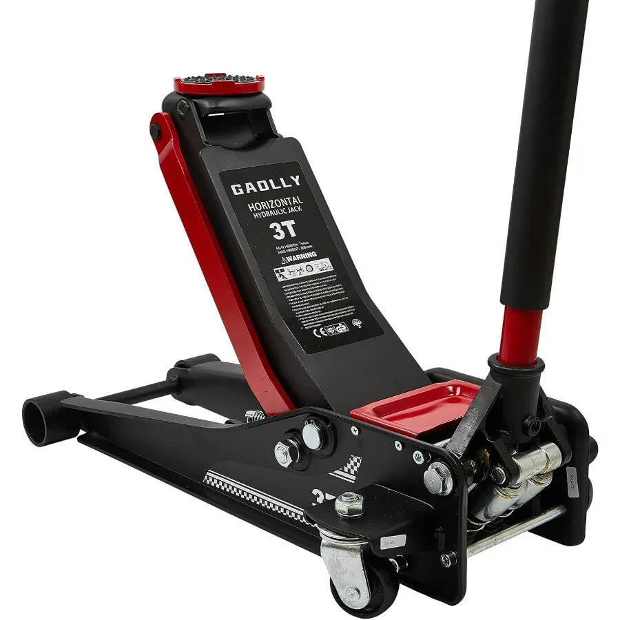 

3 Ton Low Profile HeavyDuty Steel Racing Floor Jack with Dual Pistons Quick Lift Pump for Efficient Vehicle Maintenance Ideal f