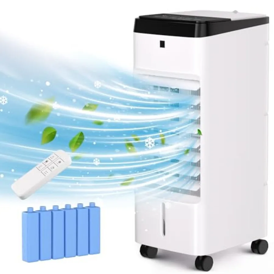 

Swamp Cooler, Windowless Portable Air Conditioners with 120°Oscillation, Evaporative Air Cooler with Remote, 12H Timer, Air Coo