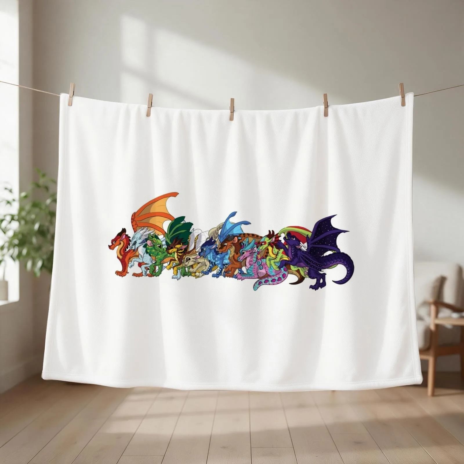 Wings of Fire Dragonets Throw Blanket couch cozy soft plush fuzzy picnic outdoor blanket