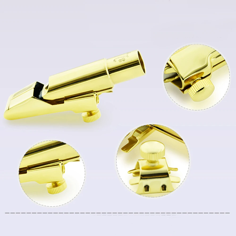 New MFC Professional Tenor Soprano Alto Saxophone Metal Mouthpiece Advanced Gold Plating Sax Mouth Pieces Accessories