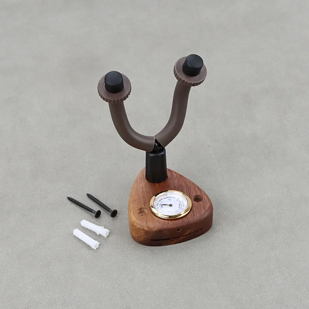 

Guitar Holder Wall Mount Hygrometer Easy Read Screen Comprehensive Monitoring Prevent Wear Guitar Wall Mount Ukulele Hanger