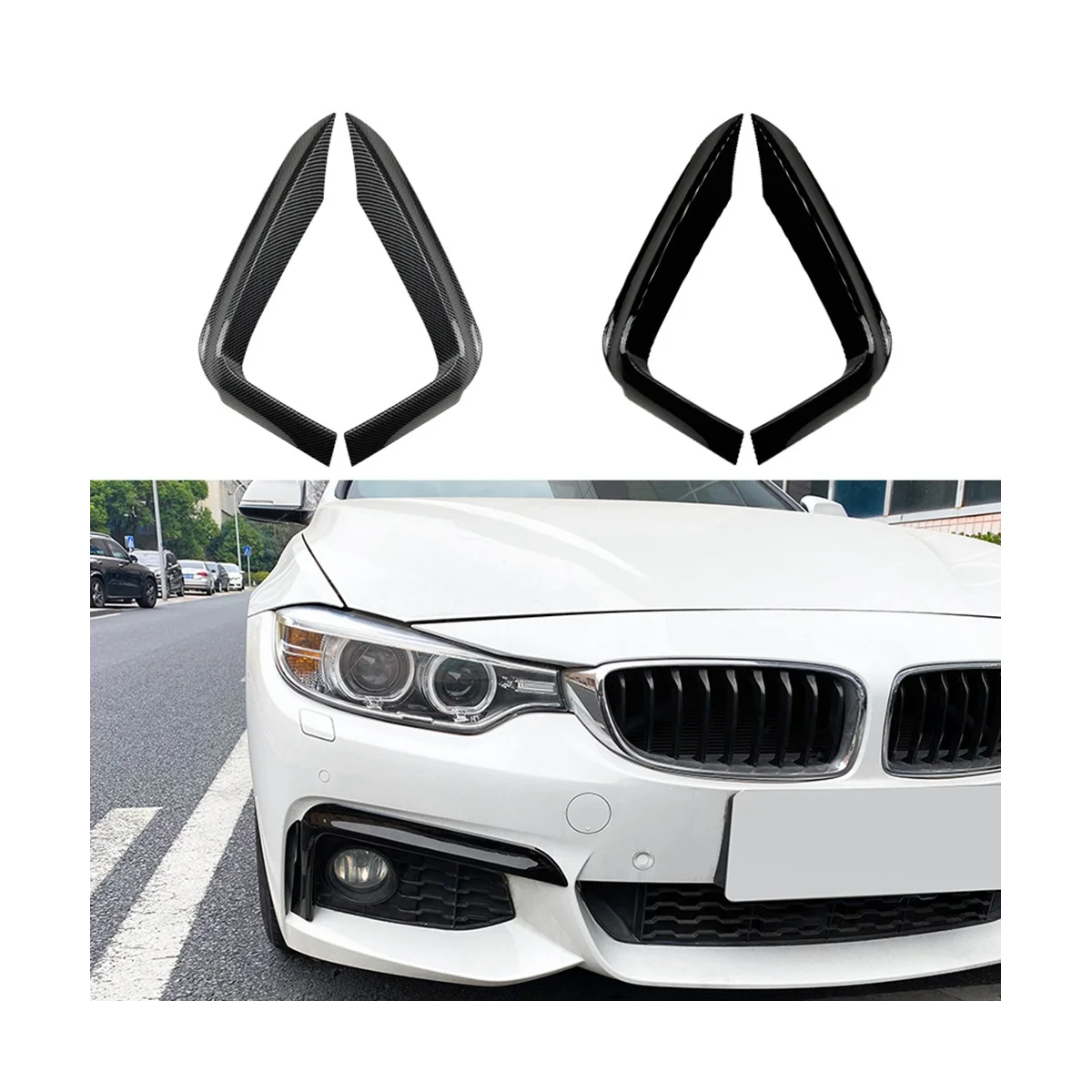 Auto anteriore superiore trim splitter Spoiler fendinebbia copertura per BMW serie 4 F32 F33 F36 M-Sport M-Tech