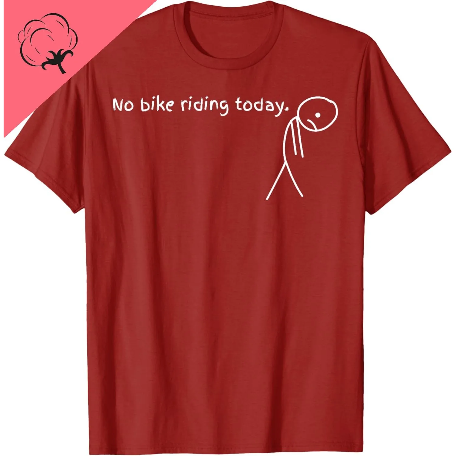 AliExpress laoyaoyifu No Bike Riding Today T-Shirt Cotton Funny Shirt Unisex Summer Streetwear Tops Couple Customizable Camisas Streetwear