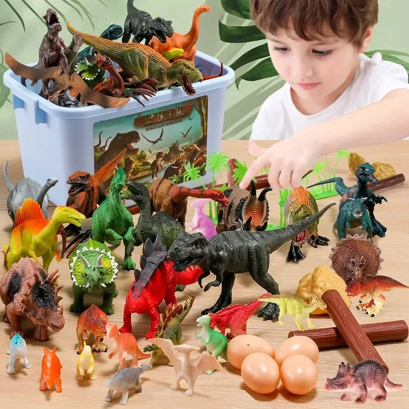 Simulation Dinosaur Action Figures Dino Park Carnotaurus Ankylosaurus Tyrannosaurus Rex Model Decoration Toys Kids Gift
