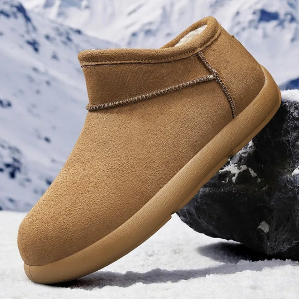 

Winter Snow Boots for Men Comfortable Warm Slip on Boots Man Outdoor Women's Winter Boots With Fur Casual Shoes Botas De Nieve