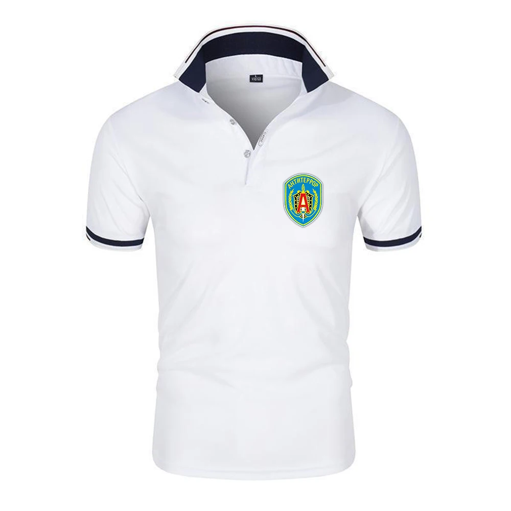 Russian Spetsnaz Alfa Unit Counter Terrorist Special Unit Forces Men Six-color Polo Sport T-shirt Fashion
