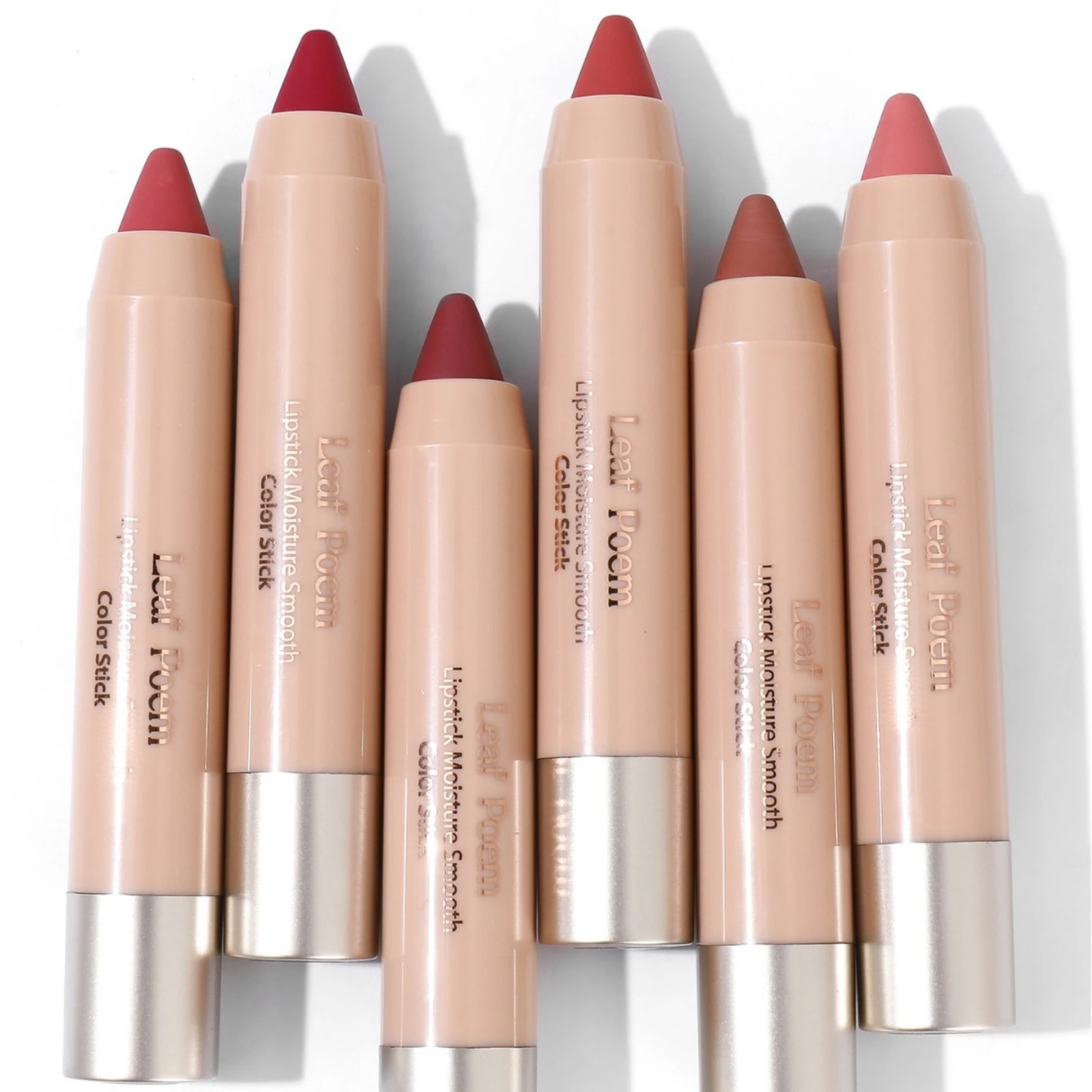 Luxo 6 tons fosco conjunto de lábios à prova dwaterproof água cremoso mancha lábio fácil glide torção lápis cor longa duração tudo em um kit para mulher