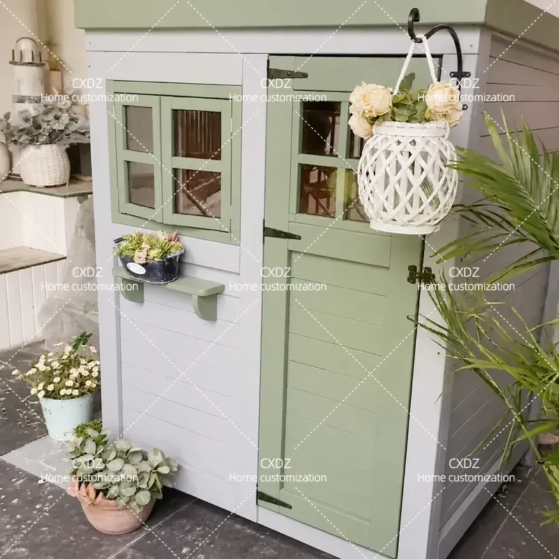 Preservative Wood Outdoor Small House Assembling Garden Chalet Villa