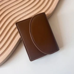 Solid Color Women Short Wallets Female Fashion PU Leather Hasp Small Purses Money Coin Bag Mini Clutch Card Holder for Girls