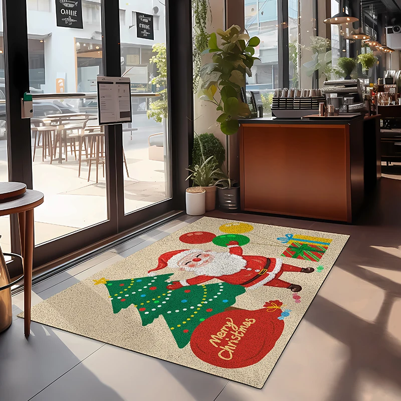 سجادة أرضية لمدخل عيد الميلاد من VIKAMA، مسند للقدمين عند المدخل الرئيسي، ديكور جو في مركز التسوق، ديكور منزلي