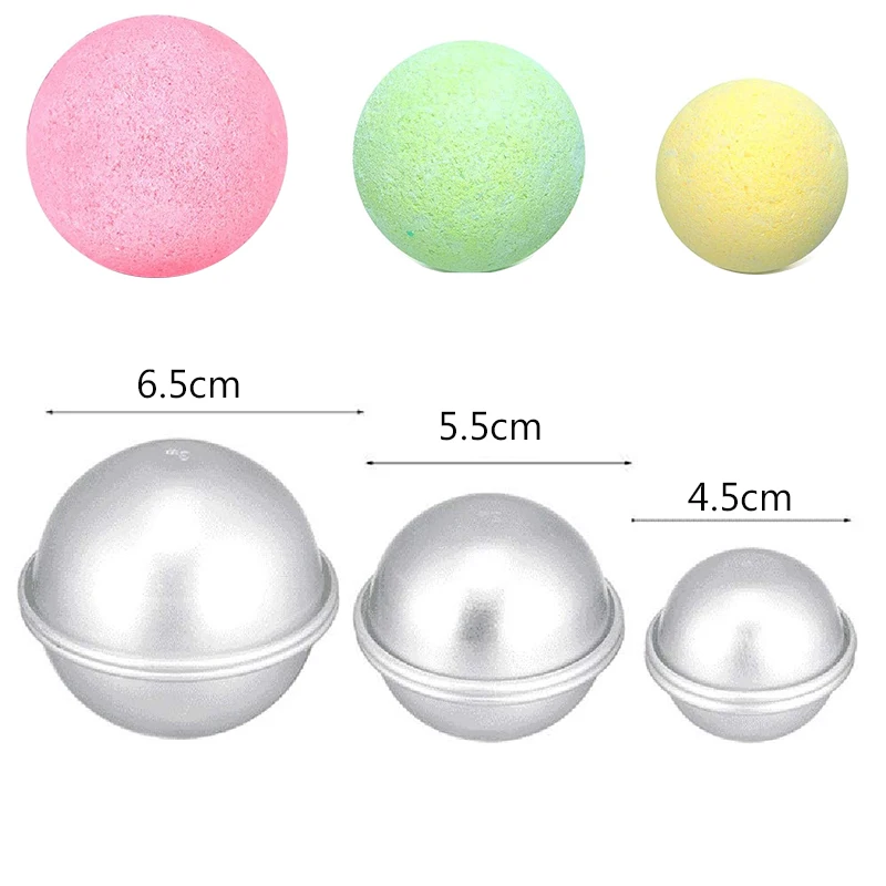 6 Teile/satz Halbkreis Kugel Bad Formen Aluminium Legierung Ball Kugel Kuchen Backform für DIY Machen Liefert Gebäck Form – Detail 5