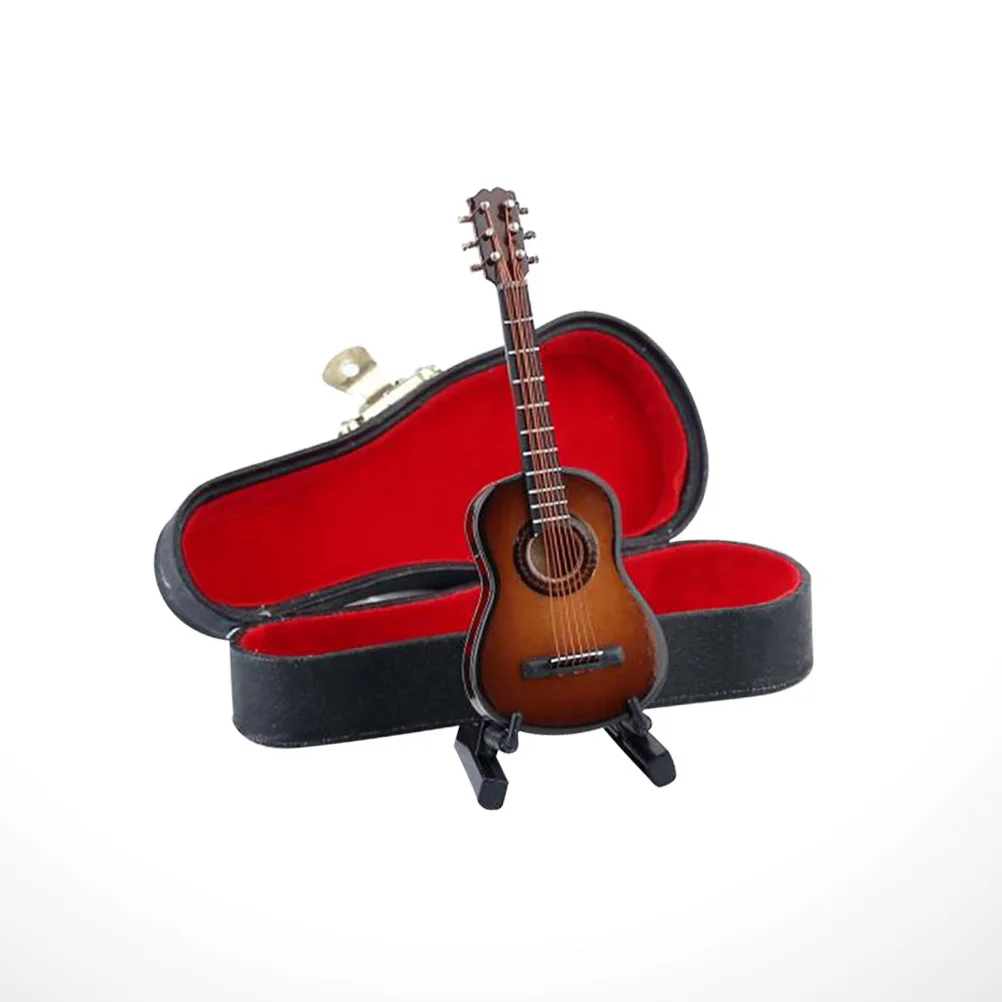 

Miniature Guitar Classical Musical Instrument Fine Craftsmanship Desktop Display For Cabinet Office Photo Prop Gift