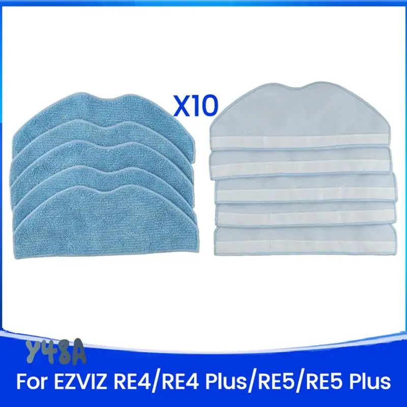 10PCS Panni Mop Per EZVIZ RE4 /RE4 Plus/RE5 /RE5 Plus Accessori Per Aspirapolvere Lavabile In Microfibra Mop Pads-Y48A