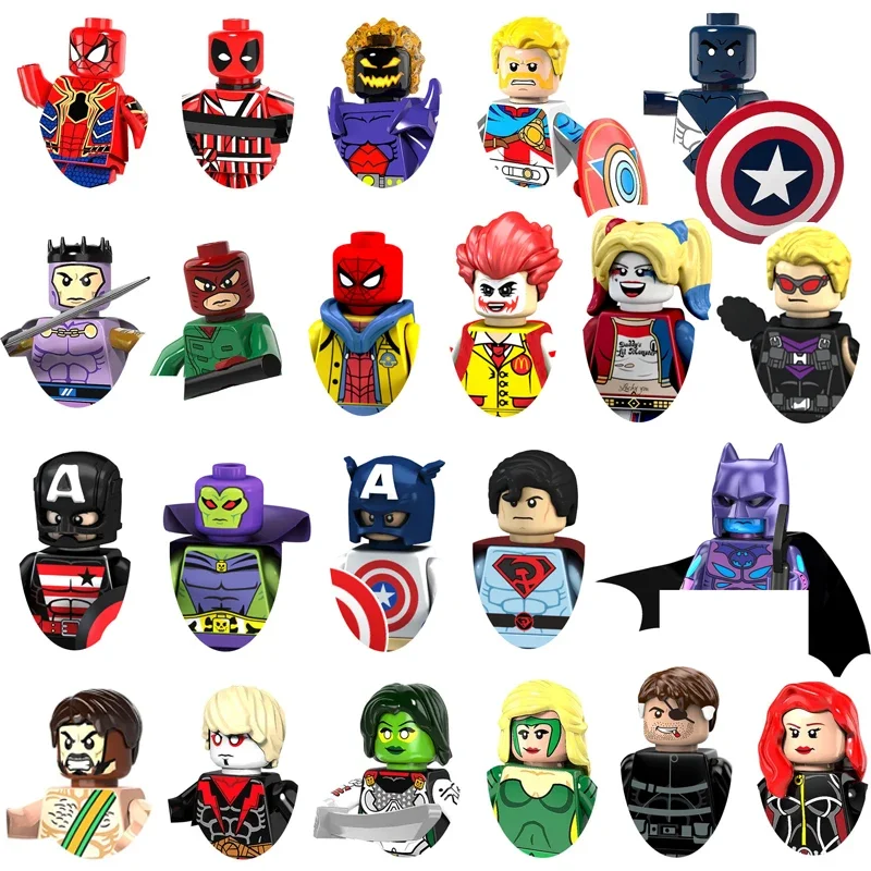 

Super Hero Clown Poison Ivy Batman Harley Quinn Catwoman Robin Bricks Cartoon Character building block Boy Birthday