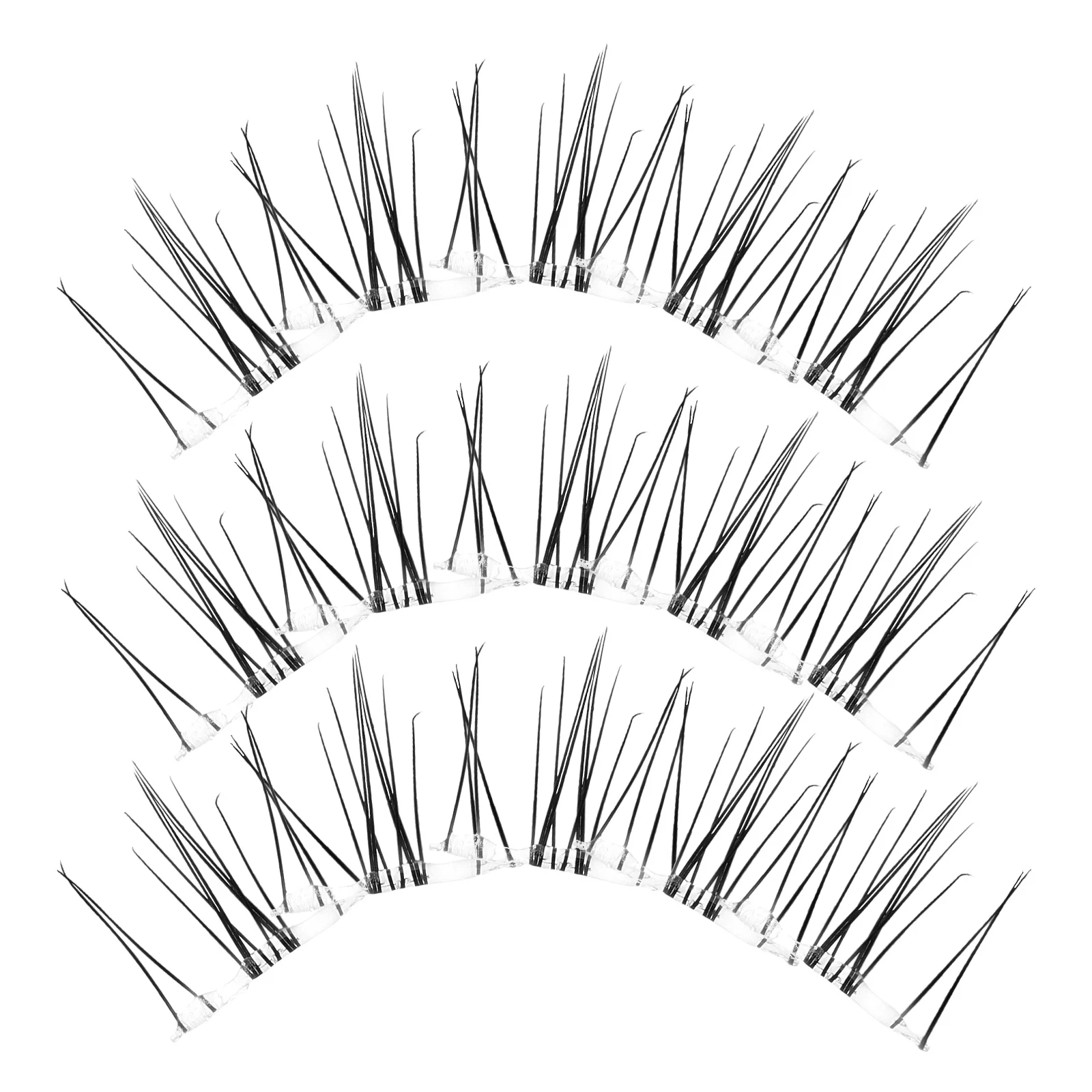 

False Eyelashes Cluster Lash Extensions Kit Fiber Curl Lashes DIY Natural Look Compact Lash Extensions Makeup Eyelashes