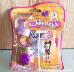 Original sweet secret lipstick DIY doll with small comb, girl's favorite gift