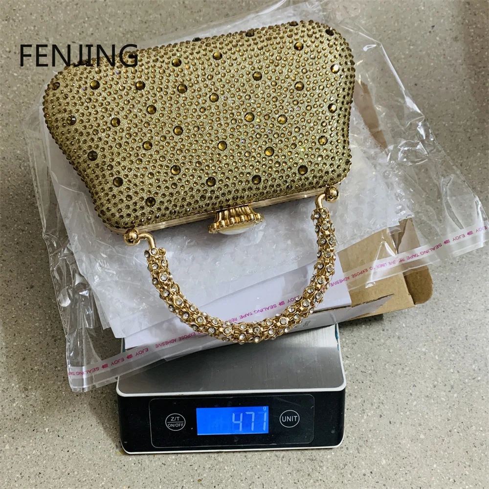 Rhinestone Banquet Clutch Bag Women Luxury Handbags Silver Gold Shoulder Bags Evening Clutches and Purse Shell Bolsos Para Mujer