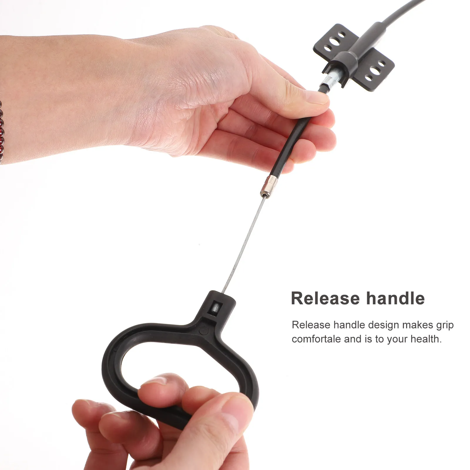 

2pcs Massage Chair Ring Black Metal 91cm Replacement Cable for Recliner H Mechanism Recliner Pull H Lever Sofa Parts