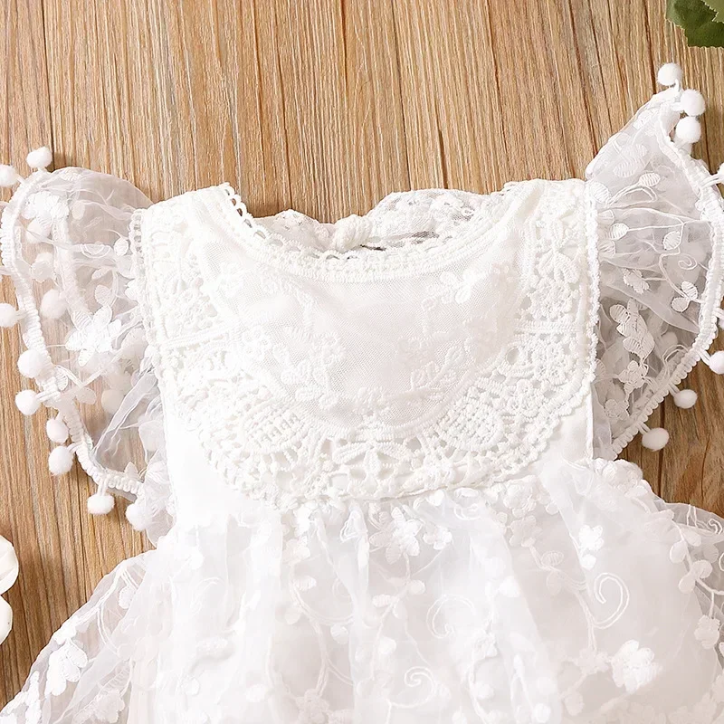 Summer Baby Romper for Girls Lacy Gauze Princess Sleeveless Cute Baby Jumpsuit Infant Bodysuit Baby Fashion 0-2 Years Old