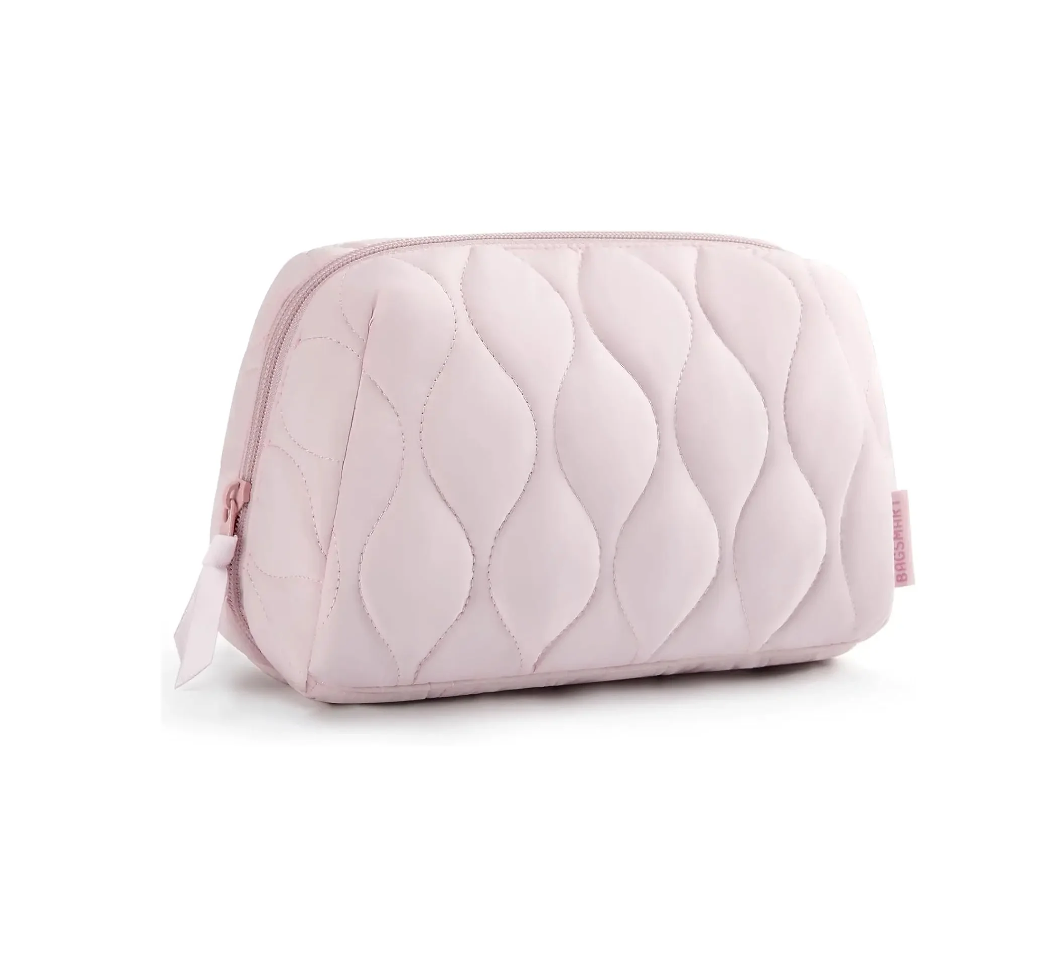 

Women's Fashion Fluffy Padded Makeup Bag Cosmetics Storage Box Wide Zipper Bag Fashion Daily Travel Portable Cosmetic Bag