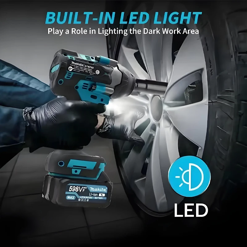 

DTW700 Makita Brushless Electric Screwdriver Machine, Rechargeable Drill Driver, 18V Battery and ChargerWood milling cutter.