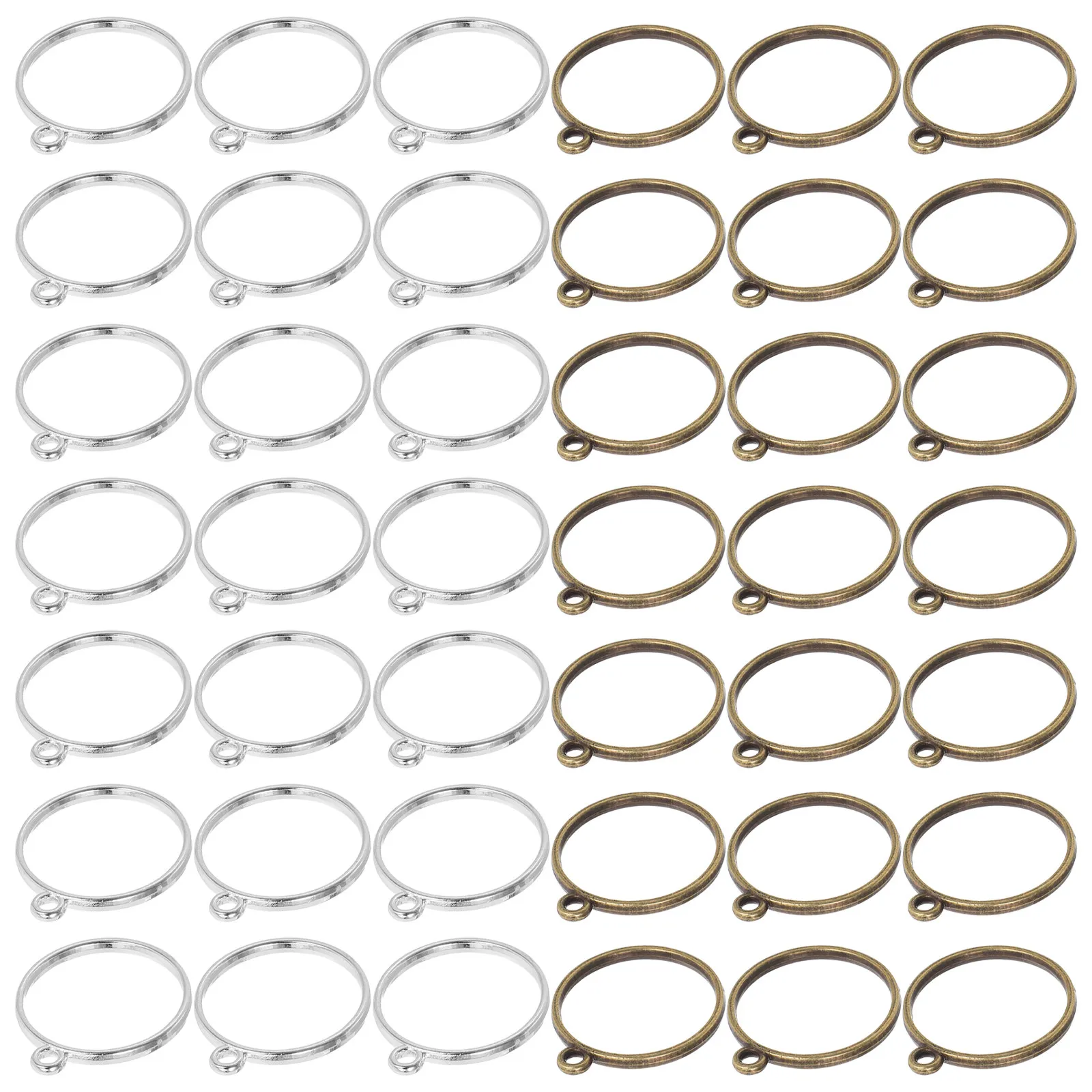 

60Pcs Round Open Bezel Charms Jewelry Making Base Alloy Hollow Frame DIY Resin Pendants Necklaces Earrings Supplies