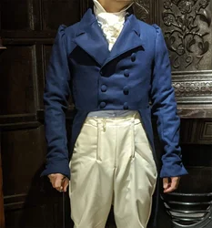 19th Century Regency Jacket Men Mr Darcy Costume Coat Victorian Vintage Jane Austen British Gentleman Regency Tailcoat Outfit