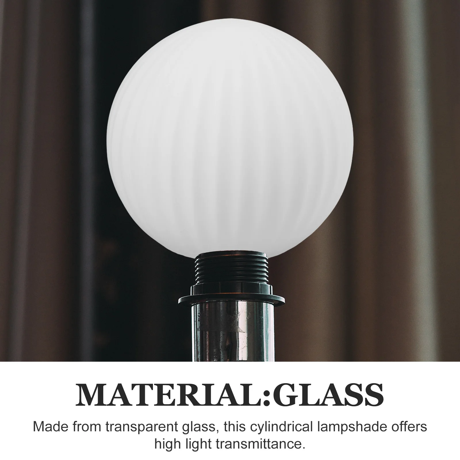 Elegant Frosted Striped Glass Globe Lampshade Pendant Ceiling Light Fixture Replacement Easy Setup Pendant Lights Shade