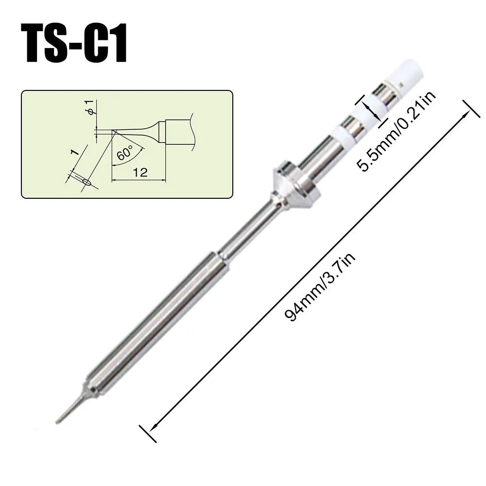 Punte per saldatore PINE64 TS100 Ts101 Sostituzione vari modelli di punta per saldatore elettrico Pinecil V2 Serie TS BC2 ILS K