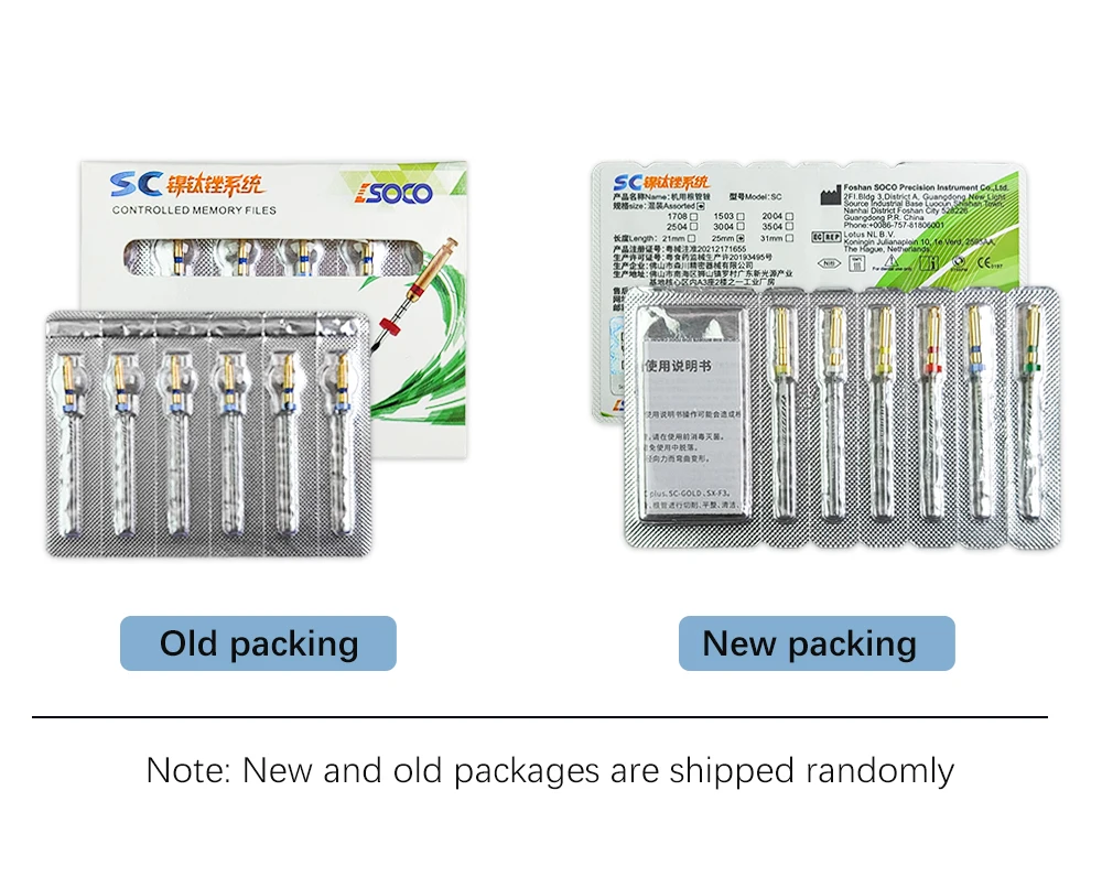 COXO SOCO 6 Stück/Box Wärmeaktivierte NiTi Rotierende Feilen für Zahnwurzelkanalbehandlung, Flexible Nickel-Titan Dental-Endo-Feilen – Detail 8