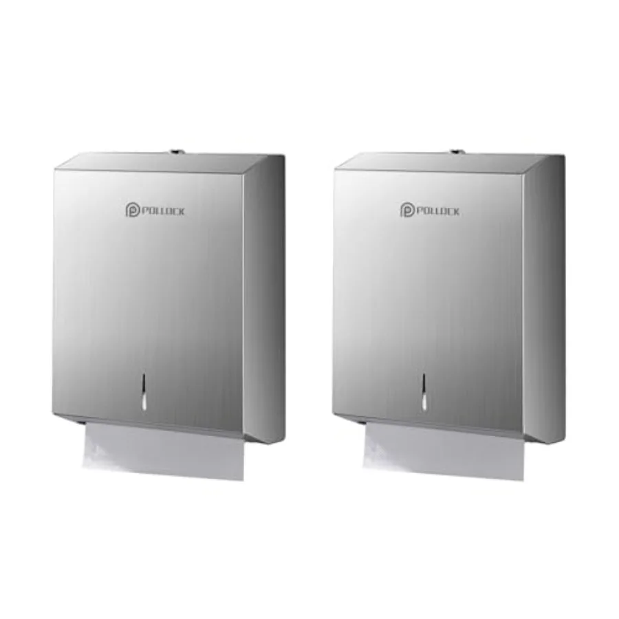 

Commercial PaperTowel Holder Dispenser Wall Mount 2 PCS, Stainless Steel Bathroom Paper Towel Holder, Toilet Paper Napkin Holde